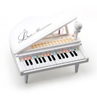 Amy&Benton Piano Keyboard Toy for Kids 31 Keys White Multifunctional Electronic Toy Piano with Microphone for Baby Toddler Birthday Gift Toy for 2 3 4 Year Old