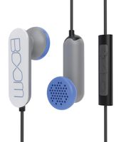 BOOM Spooners Earbud Headphones with In-Line Mic (White)