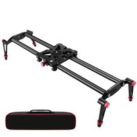 Zecti 23.6" / 60cm Camera Slider, Adjustable Carbon Fiber Camera Dolly Track Slider Video Stabilizer Rail(Max Load: 8kg/18lbs) with 4 Bearings for Camera DSLR Video Movie Photography Camcorder Stabili