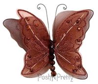 Fairy Glitter Butterfly Wings, Newborn, Baby, Photography prop - Color: BROWN