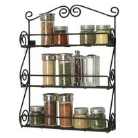 Kimbird Seasoning Store Display Racks, Wrought Iron Kitchen Shelf Kitchen Shelving Kitchen Storage Rack Wall Spice Rack, Cosmetic Finishing Debris Storage Rack