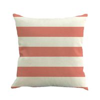 Bokeley Pillow Case, Flax Square Striped Painting Decorative Throw Pillow Case Bed Home Decor Car Sofa Waist Cushion Cover (Pink)