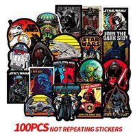 100 Pcs No Repeating Fashion Graffiti Stickers Car Board Waterproof Easily Remove No Residue (Star Wars)