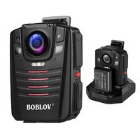 BOBLOV Body Worn Camera 1296P Wearable Cameras Ambarella A7 Built-in 64GB Memory Audio & Video Recorder 170° Wide Angle IR Night Vision with 360° Rotation Clip