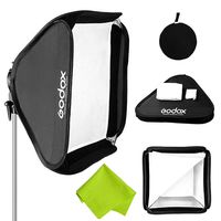 Godox 24"x24"/60cmx60cm Portable Collapsible Softbox Kit for Camera Photography Studio Flash fit Bowens Elinchrom Mount