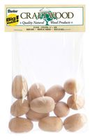 Darice 9119-63 Big Value Wood Egg, 1-1/2-Inch, Pack Of 12