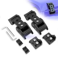 OKLEAD Black Stainless Steel Latch Locking Hood Catch Kit for Jeep Wrangler JK JKU 2007-2018"