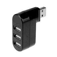 Semoic for Laptop for PC Hub USB Rotate Splitter Mini Adapter 3 Ports