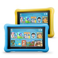 Fire HD 8 Kids Edition Tablet 2-Pack, 8" HD Display, 32 GB, Kid-Proof Case - Yellow/Blue