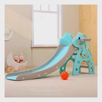 Mostbest Kids Slide with Basketball Hoop, Sturdy Toddler Slipping Slide Climber Stairs for Indoor Outdoors Games, Playground Equipment Set