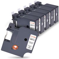 MYTONER 12mm D1 45013 Compatible Dymo Label Tape S0720530 Black on White 1/2 Inch 23 Feet Standard Labeling Tape for Dymo LabelManager 160 210D 260P 280, LabelMaker 450D Label Makers (6 Cartridges)