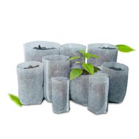 Asdomo Nursery Bags, 400 PCS 4 Size Biodegradable Non-Woven Nursery Bags Plant Grow Bags Fabric Seedling Pots Plants Pouch Home Garden Supply(8cm x 10 cm+10cm x 12 cm+14cm x 16 cm+16cm x 20 cm)