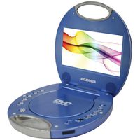Sylvania SDVD7046-Blue 7-Inch Portable DVD Player with Integrated Handle, Blue (Renewed)