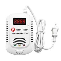 Natural/Propane Gas Detector, Plug-in Combustible Gas Leak Alarm Sensor Butane Methane Gas Monitor with Voice/Light Warning & LED Display, Prevent Fire Explosions