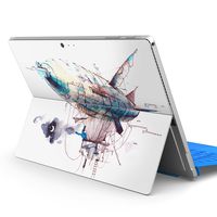 igsticker Ultra Thin Premium Protective Back Stickers Skins Universal Tablet Decal Cover for Microsoft Surface Pro 4/ Pro 2017/ Pro 6(2018) 013620 Airplane　Watercolor　Balloon