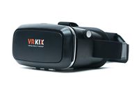VRKiX Virtual Reality 3D Glasses, VR Headset for 360 Degree Viewing in Smartphone, Compatible with Google Cardboard app, Black