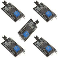 Anmbest 5PCS IIC I2C Serial Interface Board LCD1602 LCD2004 Blue Backlight LCD Display Adapter Plate PCF8574 Expansion Board for Arduino UNO R3 MEGA DIY Kit