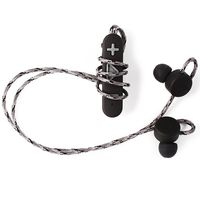 Boompods Retrobuds in-Ear Bluetooth Workout Headphones (Black/Grey) Wireless Adjustable Earbuds - Powerful Bass - Sweatproof