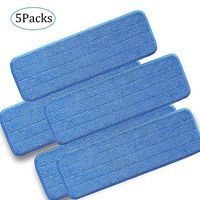 GARYOB Microfiber Spray Mop Replacement Heads for Wet/Dry Mops Re-Up Compatible with Bona Floor Care System (5 Pack)