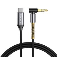 USB C to 3.5mmAux Audio Cable, iHoryson 90°Angled Nylon Braided Type C to 3.5mm Male Extension Headphone Audio Stereo Cord Aux Cable for iPad Pro 2018, Google Pixel 2/3/4 XL, OnePlus, Type-c Devices -
