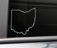 Nashville Decals Ohio Vinyl Decal Laptop Car Truck Bumper Window Sticker, 5.5" x 5", Gray