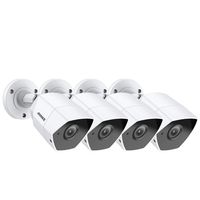 ANNKE 3MP Security Bullet Camera, 4 Pack 1920 x 1536p Weatherproof Indoor & Outdoor Camera, Metal Housing