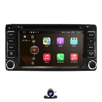 hizpo 6.2 Inch 2 Din Car Navigation Android 9.0 Touch Screen DVD Player AM FM Radio Fit f or Toyota RAV4 Corolla Camry Tundra 4Runner Previa Highlander Yaris Prado Hilux+ Reversing Backup Camera