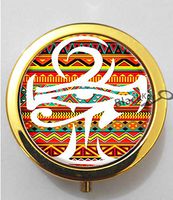 BlackKey Egyptian Ankh 3-Compartment Decorative Pocket Gift Box Case Organizer for Pill, Color 2 -907