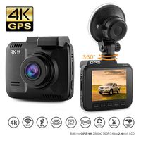 Dash Cam Car DVR Dashboard Camera Recorder with 4K FHD, Built-in WiFi & GPS, APP Support, G-Sensor, 2.4" LCD, 150 Degree Wide-Angle Lens, Loop Recording, Great Night Vision, Parking Monitor by Kidcia