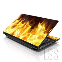 LSS 15 15.6 inch Laptop Notebook Skin Sticker Cover Art Decal Fits 13.3" 14" 15.6" 16" HP Dell Lenovo Apple Asus Acer Compaq (Free 2 Wrist Pad Included) Flame