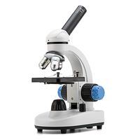 National Optical 40X-1000X Compound Microscope Set with Slides for Students and Kids Biology Cordless Beginner Microscope All Metal