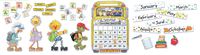 Eureka Suzy's Zoo Bulletin Board Calendar Set and Classroom Decorations for Teachers, 115 pcs, 25.4'' x 18''