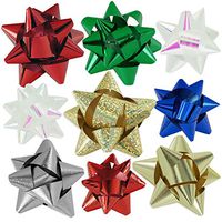72pc Designer Holiday Christmas Gift Bow Assortment - Elegant Metallic, Iridescent, Holographic, Glitter, Lacquer Finishes