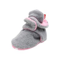 Axinke Infants Winter Warm Soft Comfy Cotton Crib Shoes Ankle Boots (0-6 Months, Gray 2)