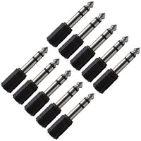 Seismic Audio - SAPT101-10Pack - 10 Pack of 1/8" (3.5mm) Female to 1/4" TRS Male Adapter Converter for Tablets & Smartphones - 3.5mm to 1/4 Inch Stereo Adapter