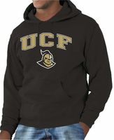 NCAA Adult Arch & Logo Gameday Hooded Sweatshirt (Central Florida Knights - Black, X-Large)