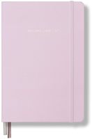 Minimalism Art, Premium Edition Notebook Journal, Medium A5 5.8 x 8.3 inches, Plain Blank Page, Hard Cover, 234 Numbered Pages, Gusseted Pocket, Ribbon Bookmark, Ink-Proof Paper 120gsm (Pink)