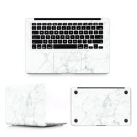 HRH 3 in 1 Marble White Full Body Cover Vinyl Decal Laptop Stickers Palmrest PalmGuard for MacBook Pro 13.3"(W/O USB-C) with Retina Display (A1502/A1425)(W/O CD-ROM) Release 2015/2014/2013/end 2012