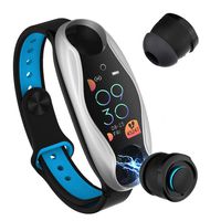 Smart Watch with Bluetooth Earphone, TWS Wireless Earbuds with Fitness Tracker 2-in-1, Heart Rate Monitor Smart Wristband Long Time Standby Waterproof Sport Watch for Men Women