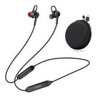 Bluetooth Wireless Headphones, Waterproof Sports Earphones, HiFi Bass Stereo Sweatproof in-Ear Headphones, Sports Headsets w/Built-in Mic, 300 Hours Standby time, with Magnetic Adsoption(Onyx Black)
