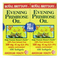 American Health Royal Brittany Evening Primrose Oil Softgel, 500 Milligram - 100 per box, 2 boxes per pack - 3 packs per case.