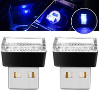 BukNikis USB Simple Atmosphere Lights USB Car Interior Accessories Lamp Universal (Blue, 2 pcs)
