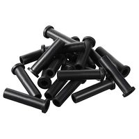 uxcell 20 Pcs PVC Strain Relief Cord Boot Protector Cable Sleeve Hose 33mm Long Black