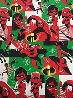 Disney's Pixar The Incredibles 2 Christmas Gift Wrapping Paper -60 Square Feet