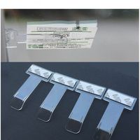 6Pcs Car Vehicle Parking Ticket Permit Holder Clip Sticker Windscreen Window Fastener Stickers Kit Car Accessories