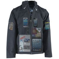 AyeGear J25 Jacket and Vest with 25 Pockets, Tablet iPad Pockets, Navy Blue XXXL