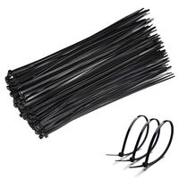 Upgraded Zip Ties 100 PCS 8 Inch Heavy Duty Over 50 Pounds Tensile Strength, Ultra Strong Plastic Wire Ties, Heat & U/V Resistant, Self Locking Multi-Purpose Cable Ties Black by Shealth Christmas
