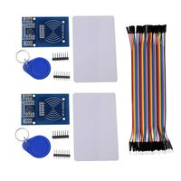 RFID RC522 Module IC Card Reader Read RF Proximity Sensor, with S50 Blank Card, with Key Ring, for Arduino Raspberry Pi Nano NodeMCU(Pack of 2sets)