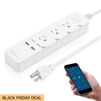 LITEdge Smart Power Strip, 5.6ft Cable Length Wi-Fi Accessible 3 AC Outlets 2 USB Ports, Wireless Distance APP Control, Compatible with Alexa