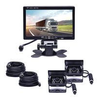 Ehotchpotch Car Vehicle Backup Camera 9V-24V and 7 Inch TFT LCD Car Reversing Monitor Waterproof IR LED Night Vision Rear View Cameras Kit for Truck/Trailer/Motorhome